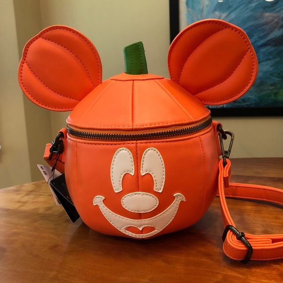 Loungefly Handbags - Loungefly Disney Mickey Mouse Mick-O-Lantern Halloween Crossbody NWT